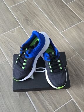 Under Armour Kids Sneakers - Black, Blue & Lime